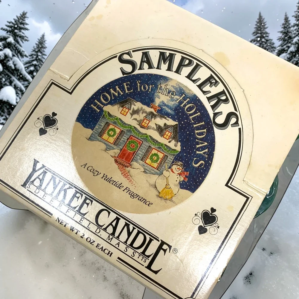 Vtg NEW 1990's Yankee Candle Home For the Holidays Sampler Votive Display Lot 18